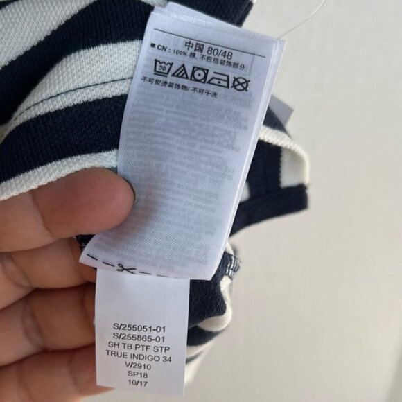 🩷Baby Gap, Short Sleeve Stripe Polo Shirt. Size: 12-18 months. NWT - Picture 8 of 11